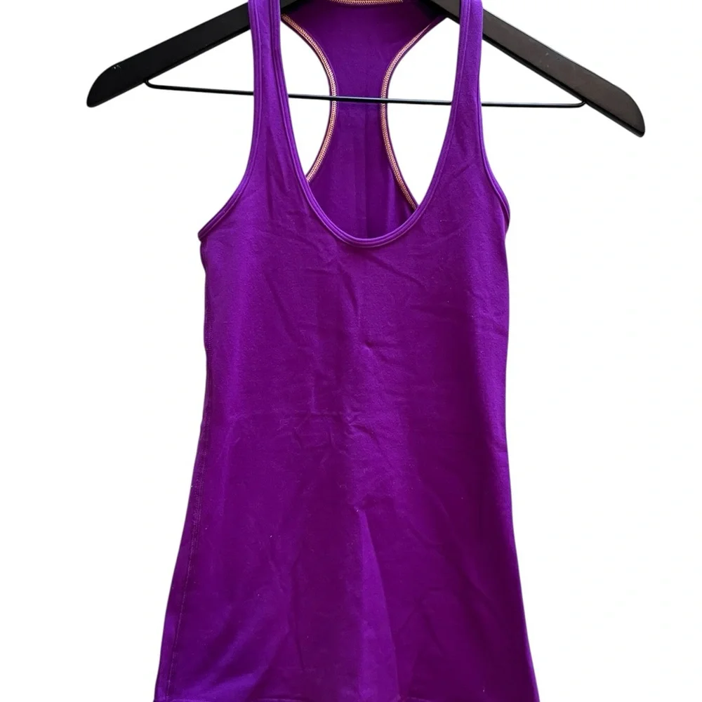 lululemon athletica Purple Fitted Backless Tank Top